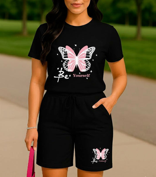 CONJUNTO DAMA NEGRO MARIPOSA BE YOURSELF