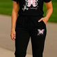 CONJUNTO DAMA JOGGER NEGRO MARIPOSA BE YOURSELF