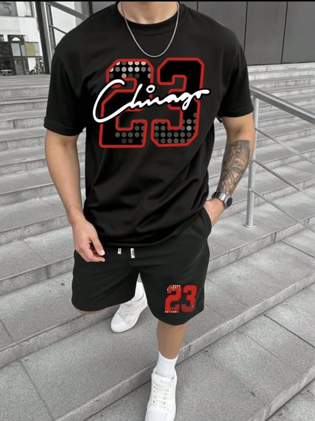CONJUNTO HOMBRE NEGRO -ROJO CHICAGO 23
