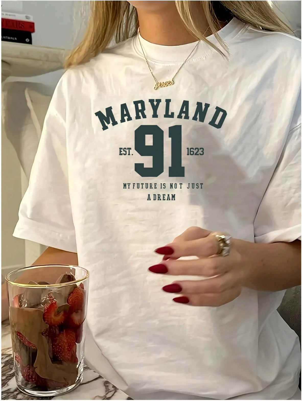 CAMISETA DAMA BLANCA MARYLAND
