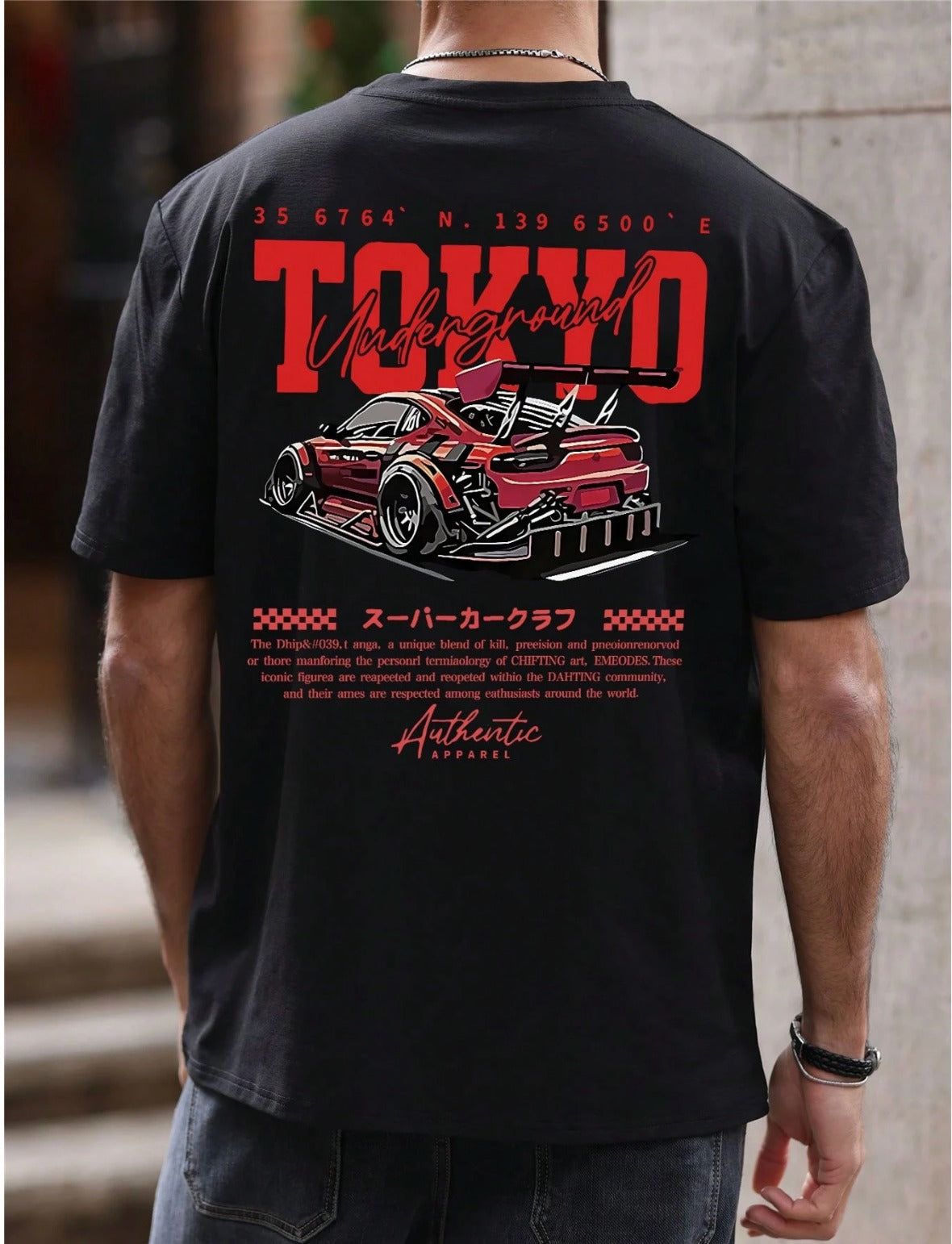 CAMISETA HOMBRE NEGRA TOKIO UNDERGROUND