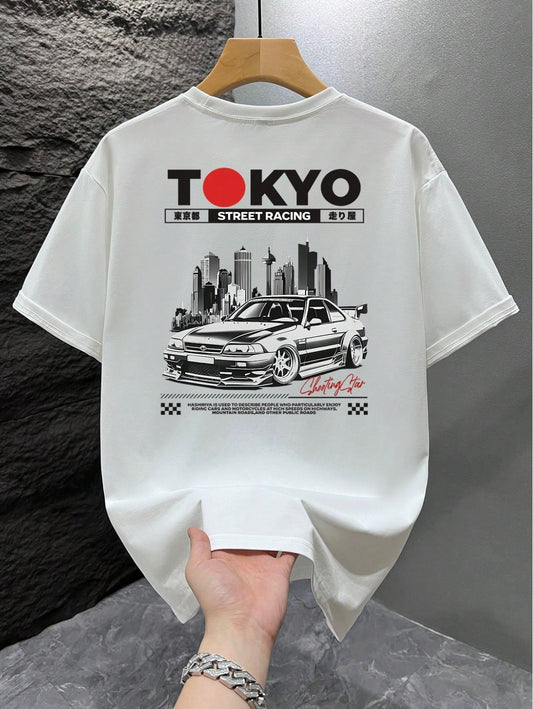 CAMISETA HOMBRE BLANCA TOKYO STREET RACING