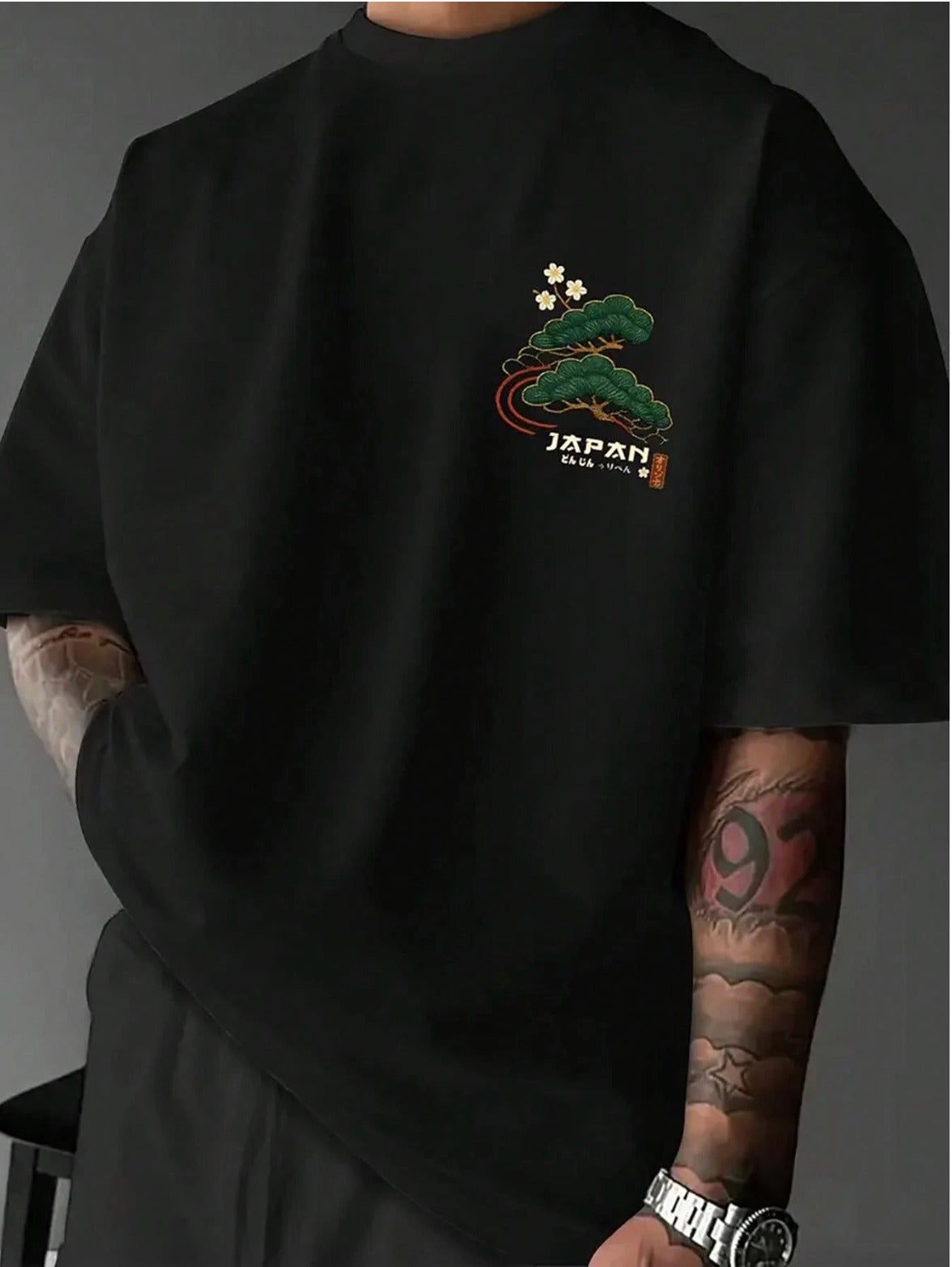 CAMISETA HOMBRE NEGRA JAPAN