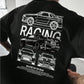 CAMISETA HOMBRE NEGRA RACING