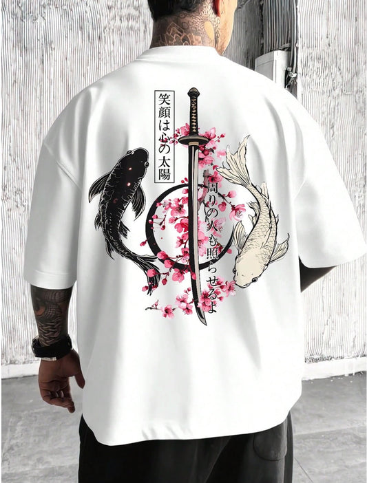CAMISETA BLANCA HOMBRE KOI SWORD