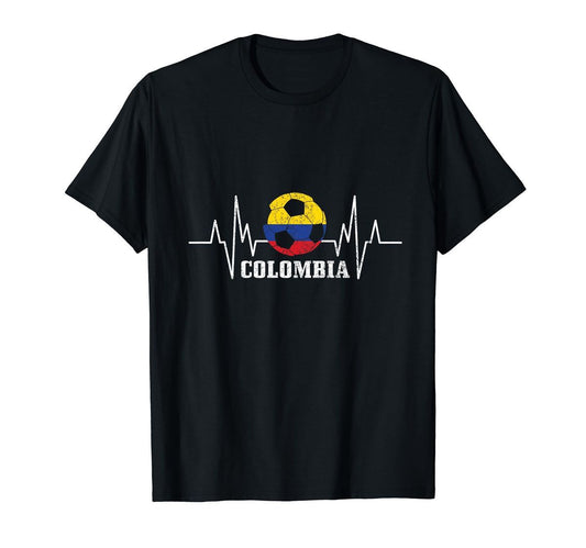 CAMISETA HOMBRE NEGRA CARDIO BALON COLOMBIA