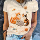 CAMISETA DAMA CAMEL GATOS-PECES