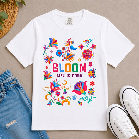 CAMISETA DAMA BLANCA BLOOM