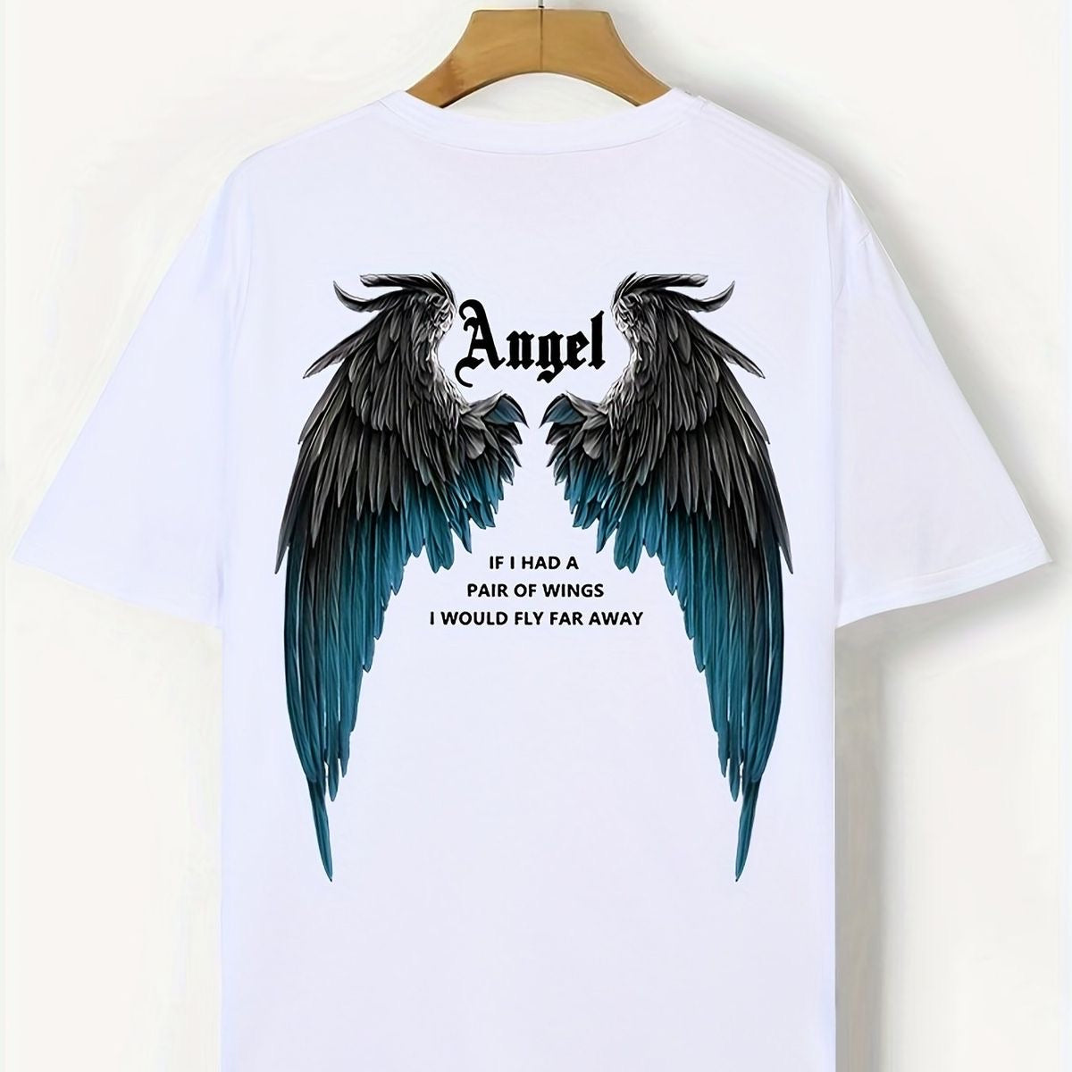 CAMISETA BLANCA OVERSIZE ANGEL BLUE