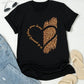 CAMISETA DAMA MEDIO CORAZON LEOPARDO