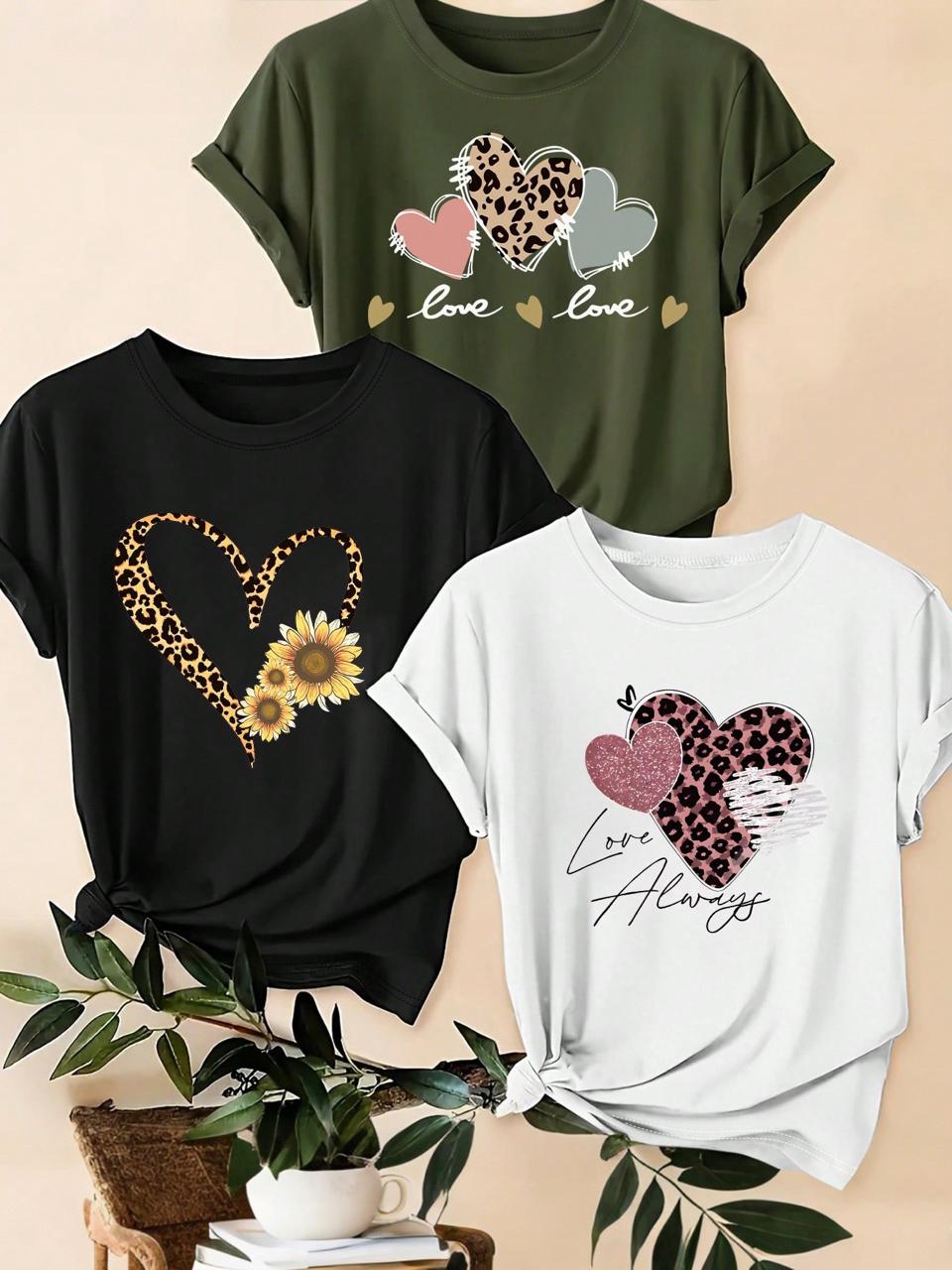 CAMISETA DAMA PACK 3 LOVE ALWAYS