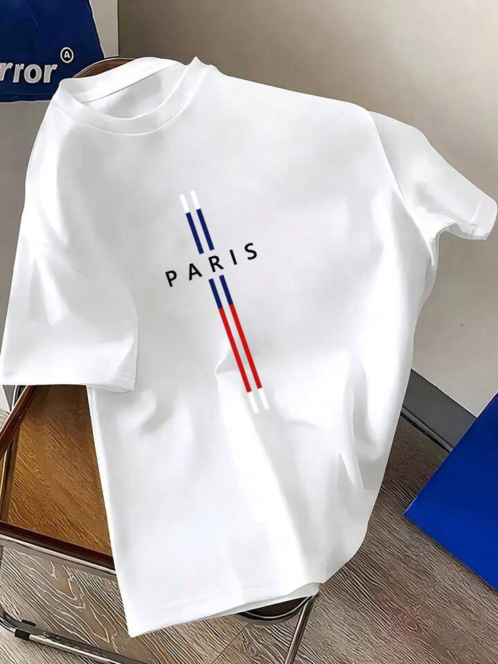 CAMISETA BLANCA PARIS DOBLE LINEA