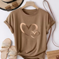 CAMISETA CAQUIS DOS CORAZONES UNIDOS