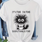 CAMISETA DAMA BLANCA EVERYTHING IS FINE