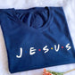 CAMISETA DAMA JESUS AZUL