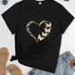 CAMISETA DAMA CORAZON MEDIO MARIPOSA