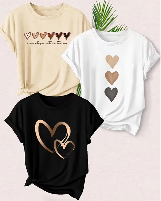 PACK CAMISETA VARIOS CORAZONES