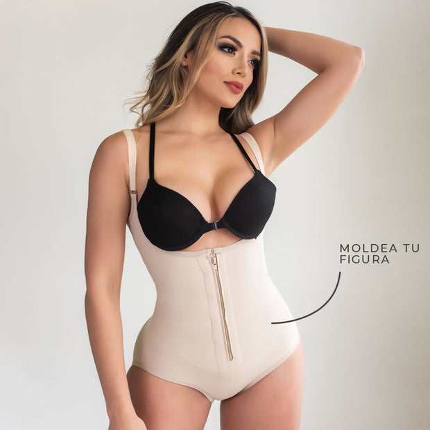 BODY CLÁSICO CON CREMALLERA BEIGE / Ref: 1219