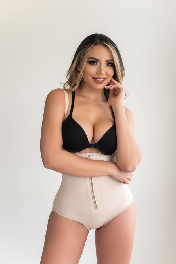 BODY CLÁSICO CON CREMALLERA BEIGE / Ref: 1219