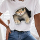 CAMISETA DAMA GATO ROTO 303